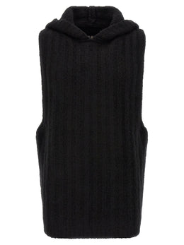 Rick Owens Schwarzer ärmelloser Kaschmirpullover