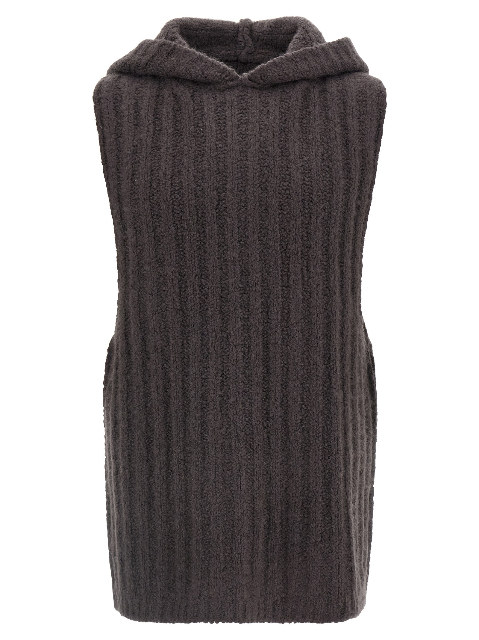 Rick Owens Grauer ärmelloser Kaschmirpullover