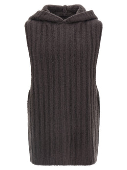 Rick Owens Grauer ärmelloser Kaschmirpullover