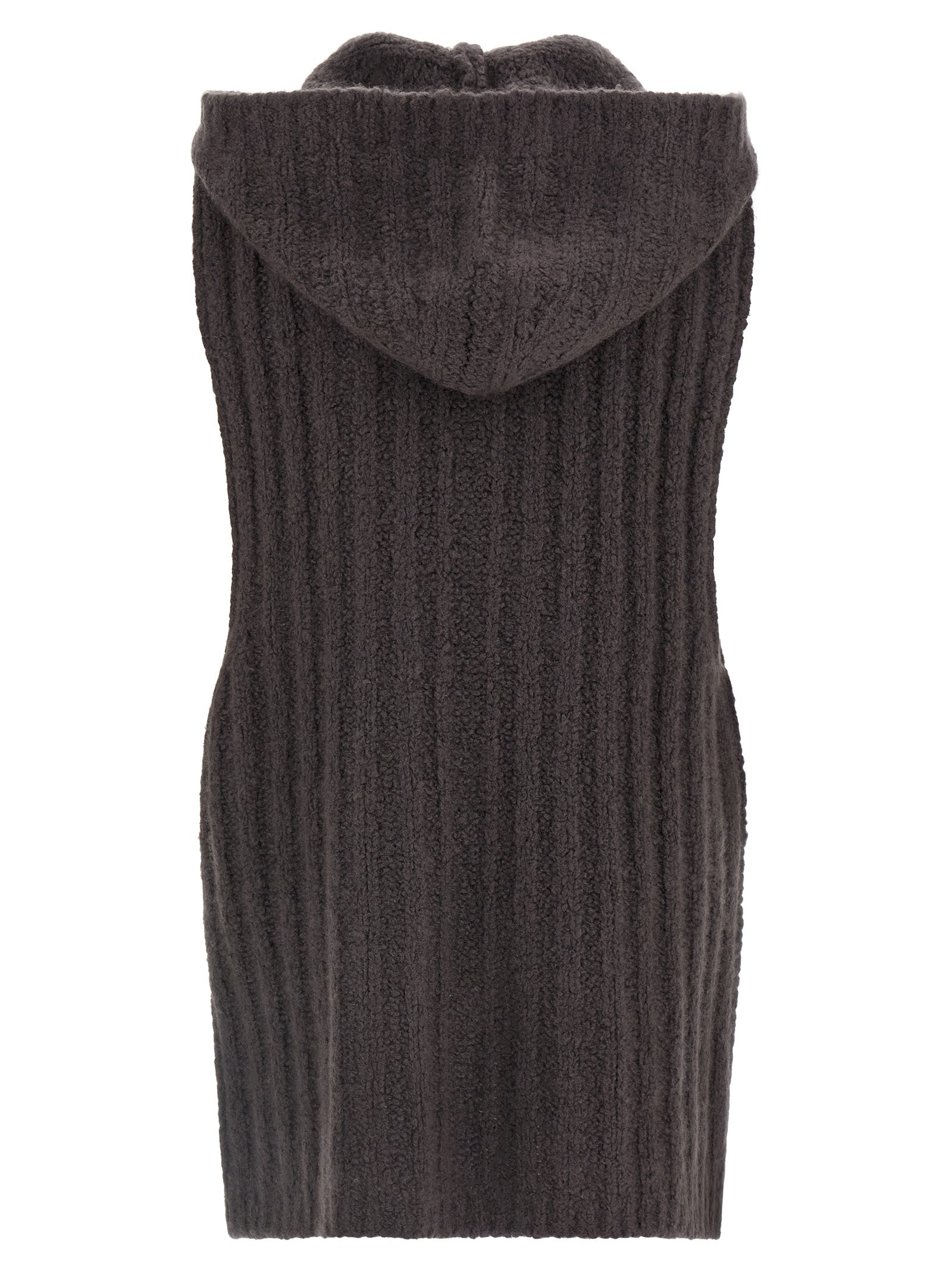 Rick Owens Grauer ärmelloser Kaschmirpullover
