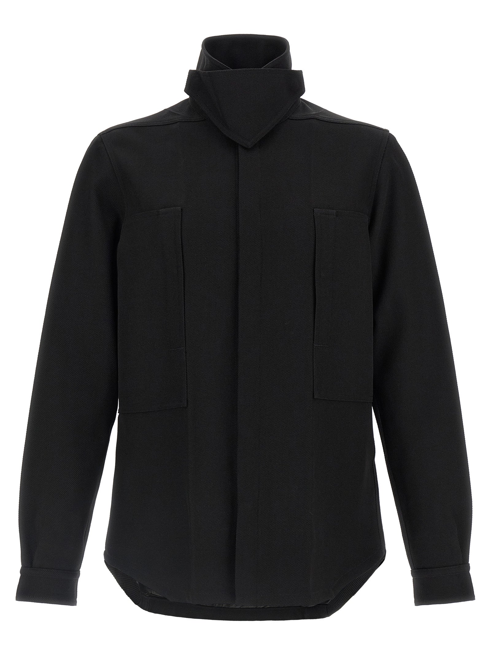 Rick Owens Schwarze Baumwoll-Shell-Jacke