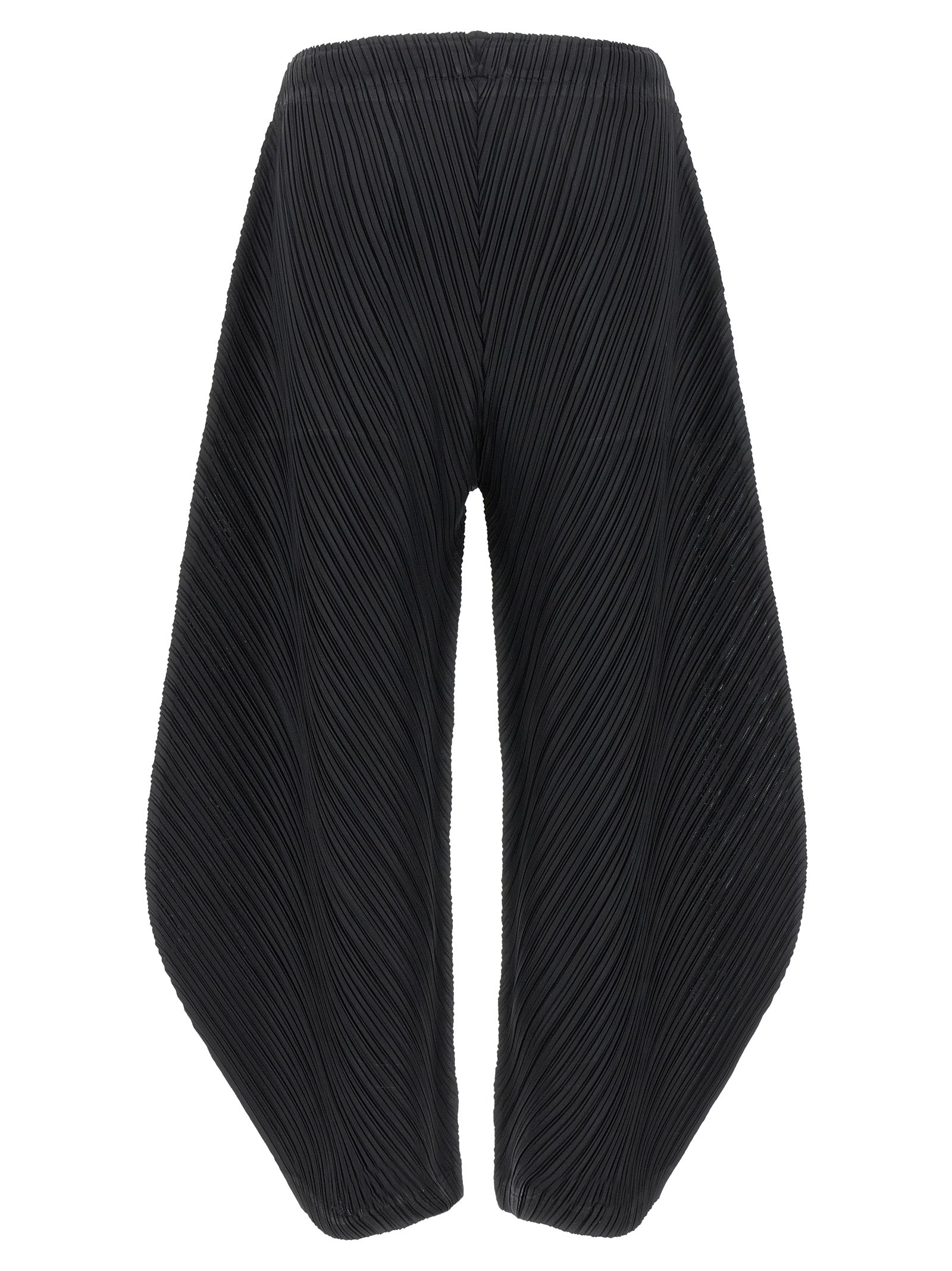 PLEATS PLEASE ISSEY MIYAKE Schwarze Freizeithose aus Polyester