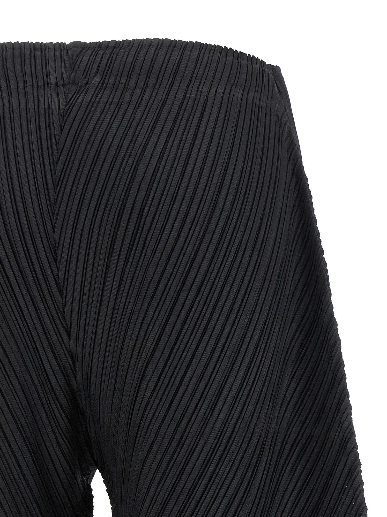 PLEATS PLEASE ISSEY MIYAKE Schwarze Freizeithose aus Polyester