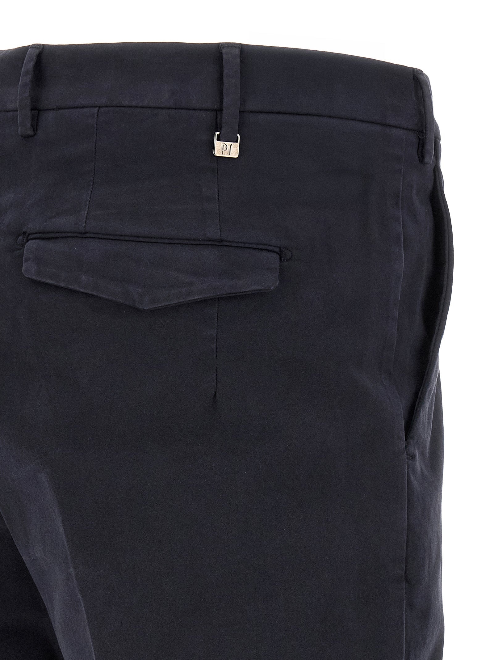 PT Torino Blaue Baumwoll-Freizeithose