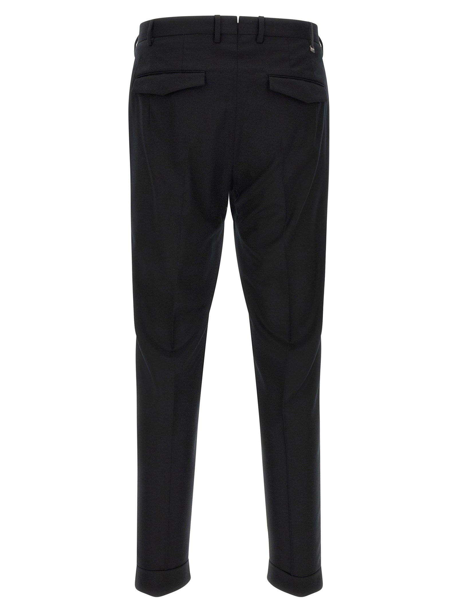PT Torino Schwarze Hose aus reiner Schurwolle
