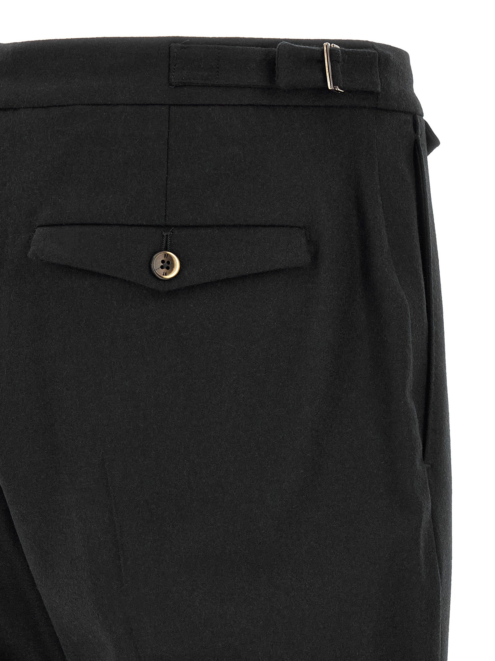 PT Torino Schwarze Hose aus reiner Schurwolle