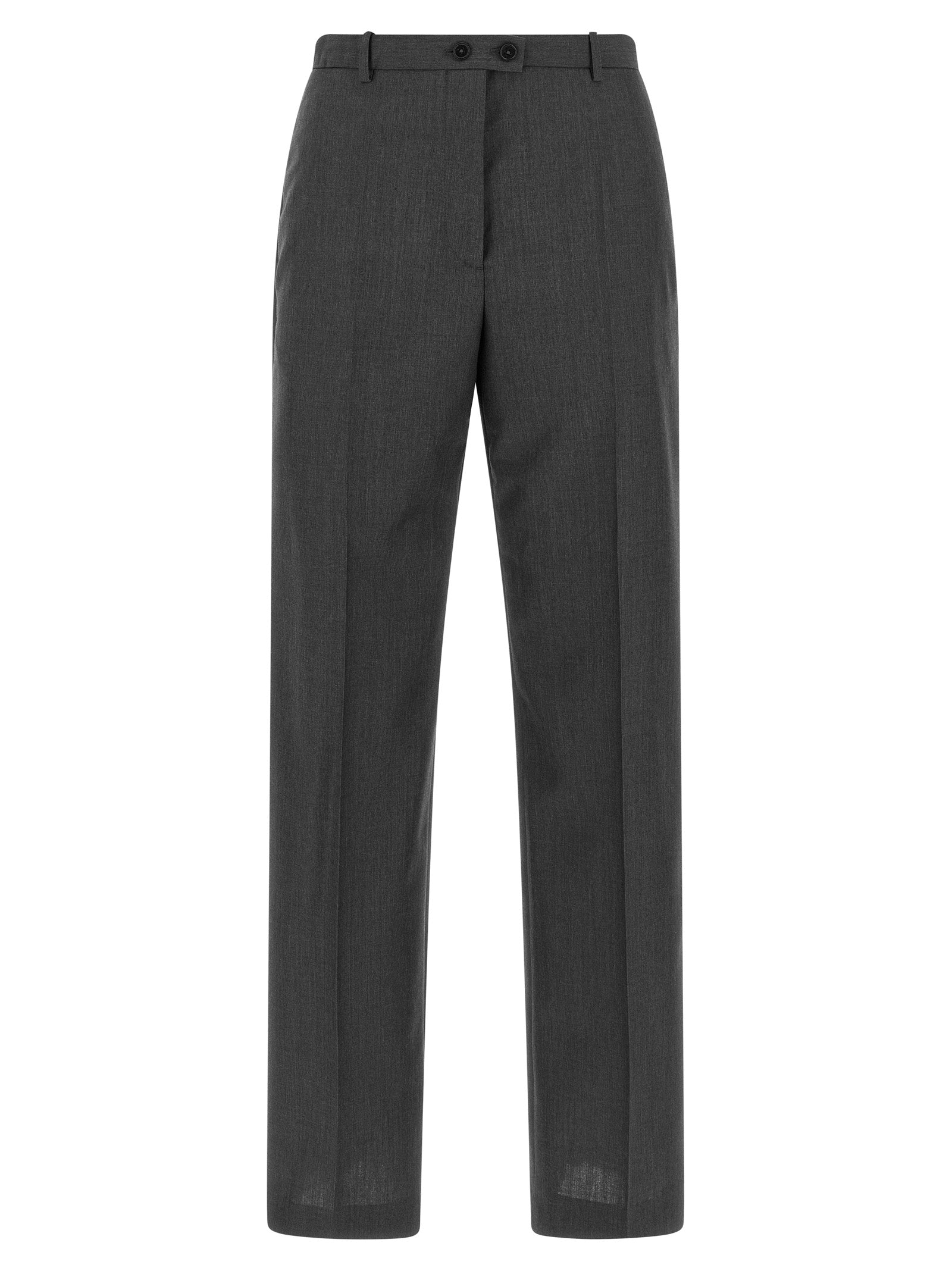 Jil Sander Graue Wollstoffhose