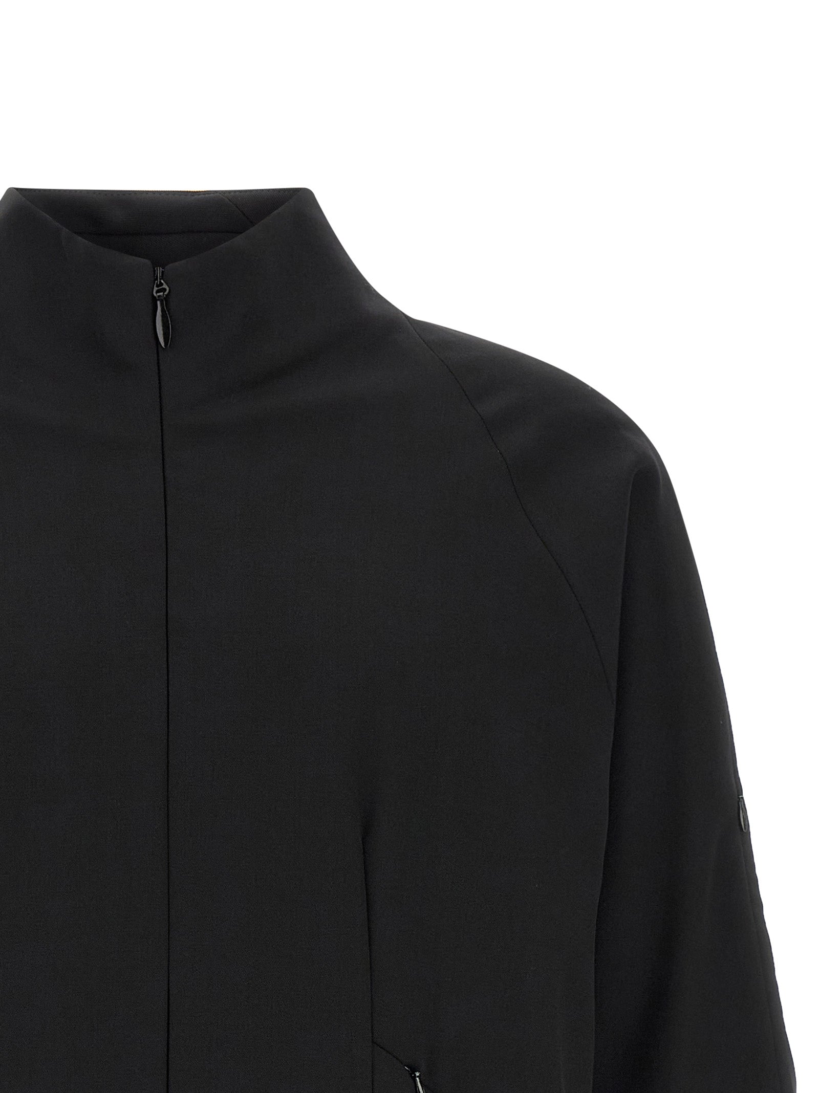 Kiko Kostadinov Schwarze Wolljacke in voller Länge