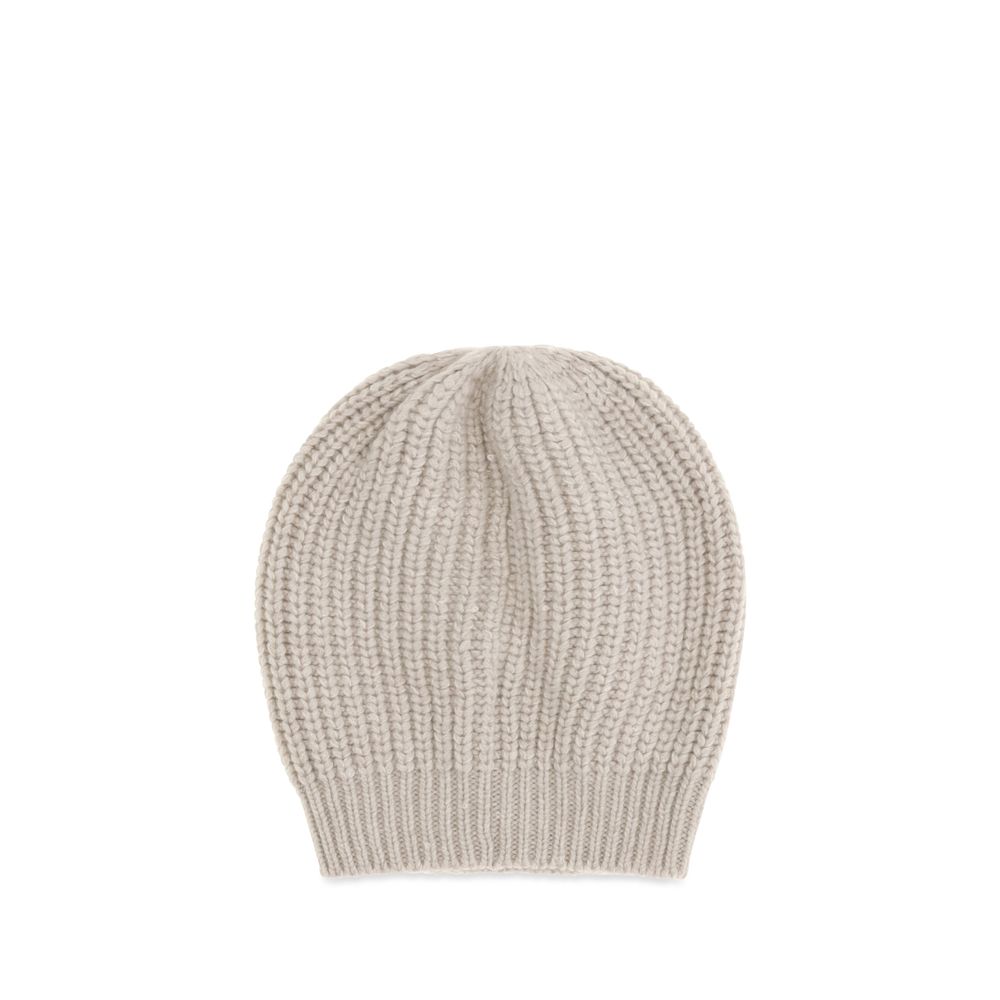 Brunello Cucinelli Beige Seidenmütze