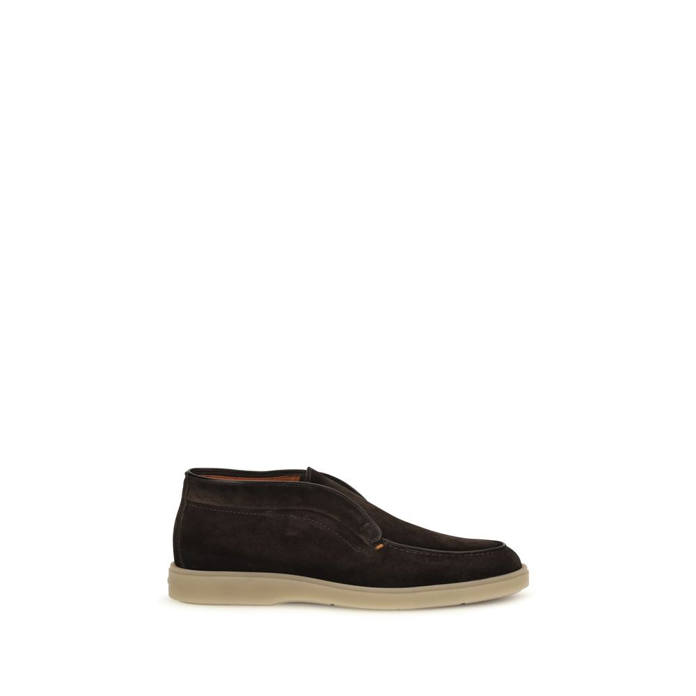 Santoni Braune Mokassins aus Wildleder