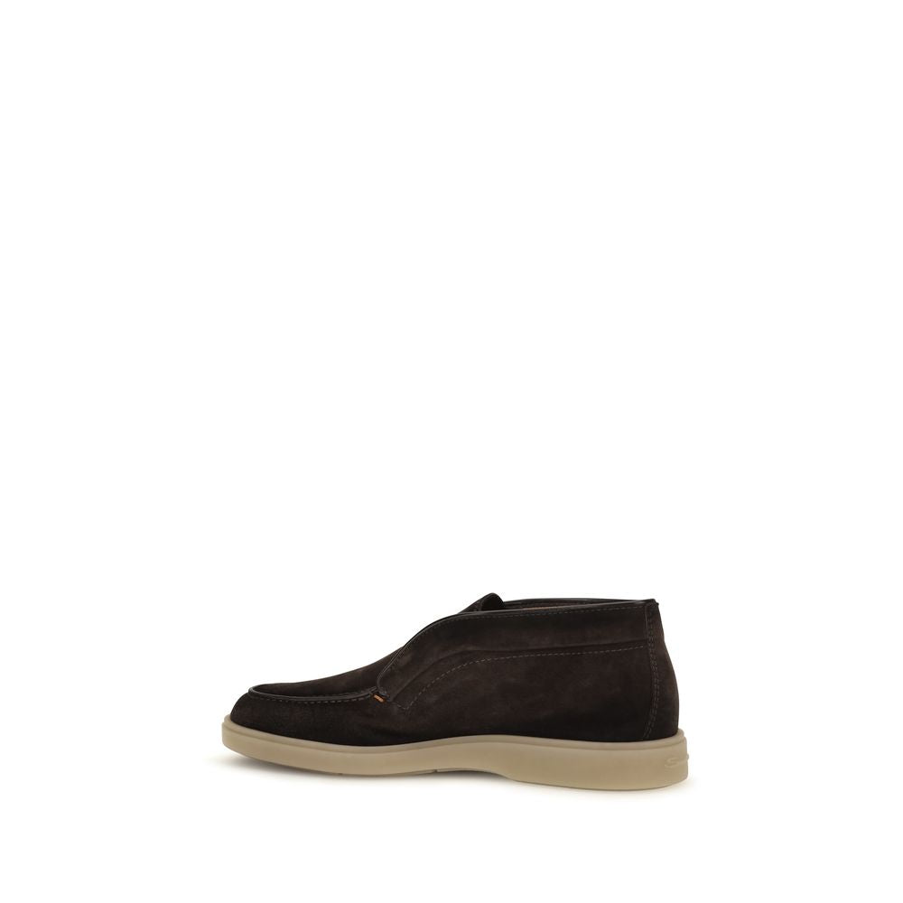Santoni Braune Mokassins aus Wildleder