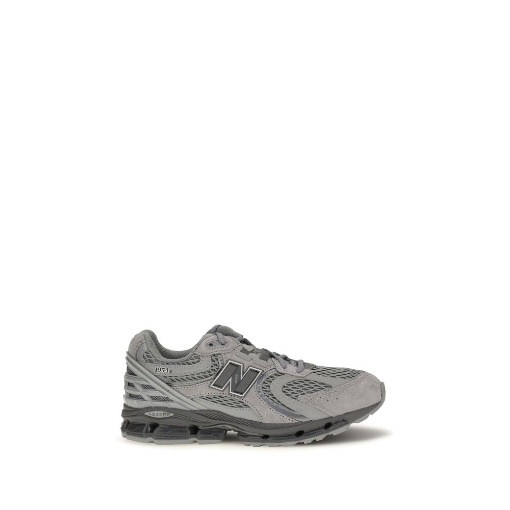 New Balance Graue Stoff-Sneaker mit niedrigem Schaft