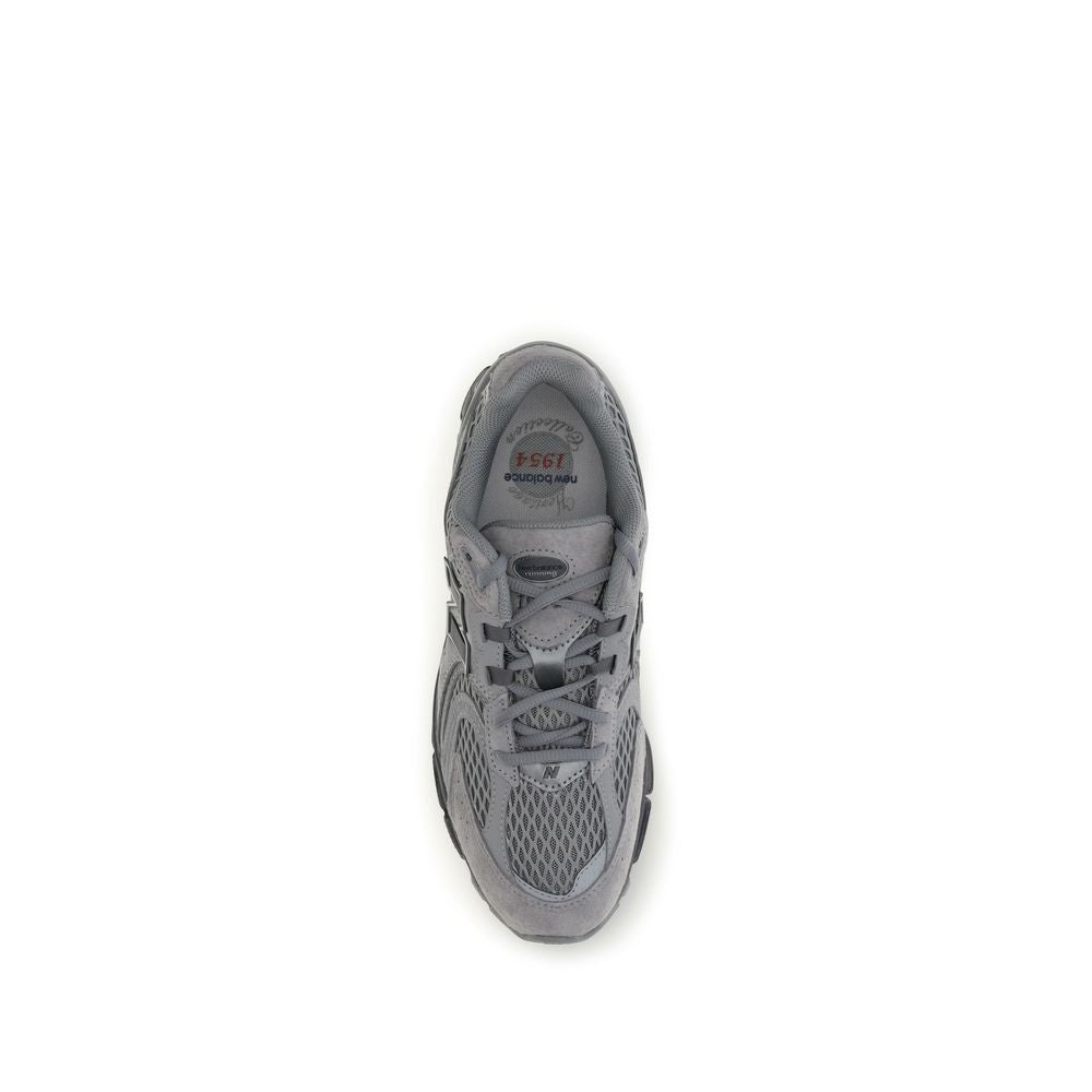 New Balance Graue Stoff-Sneaker mit niedrigem Schaft