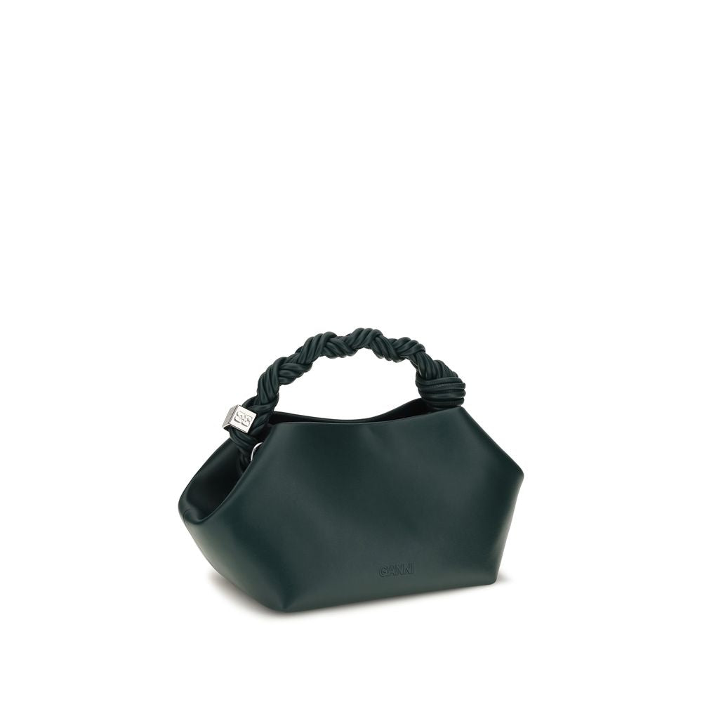 Ganni Schultertasche aus recyceltem Bicolor-Leder