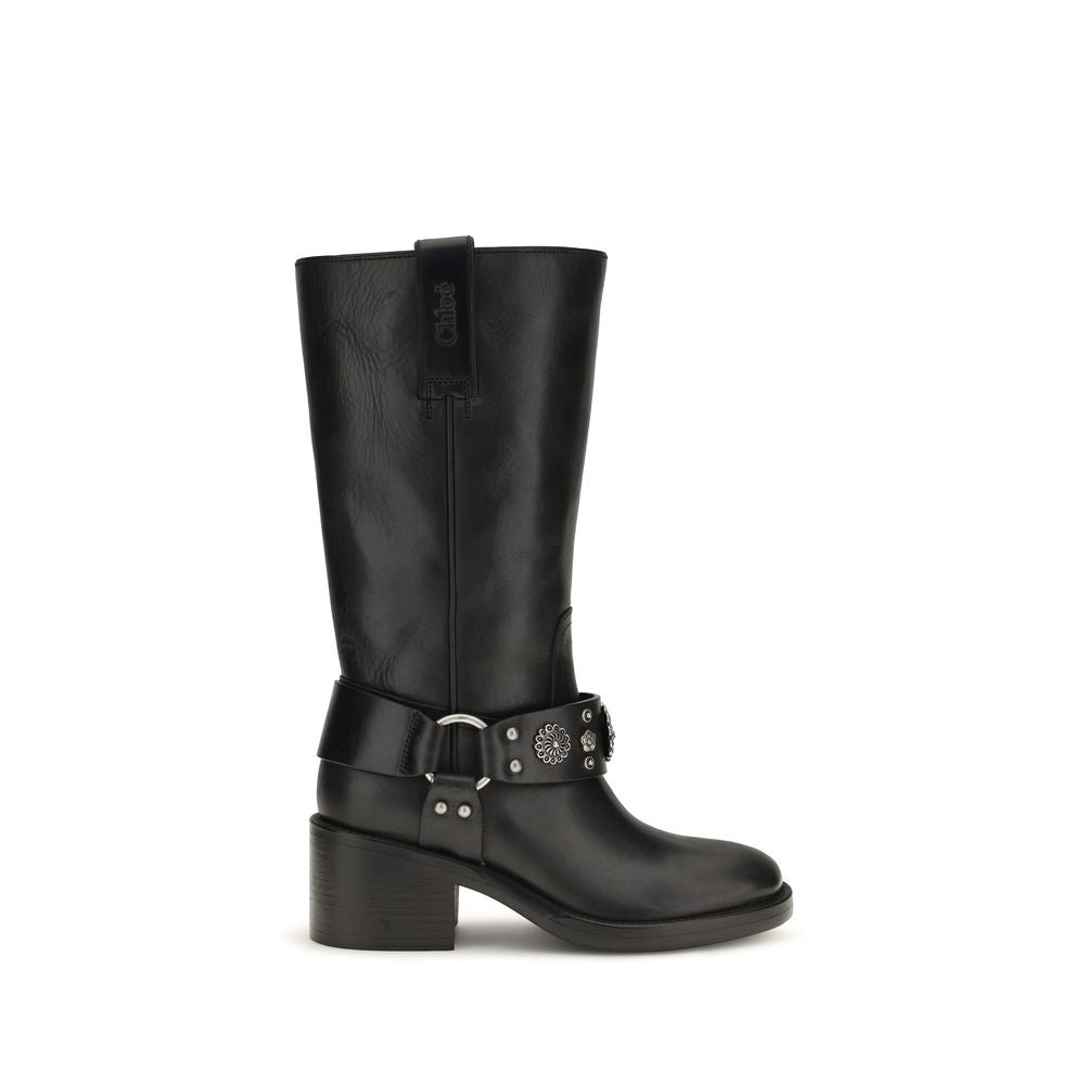 Chloé Schwarze Bos Taurus Kalbsleder Chelsea Boots