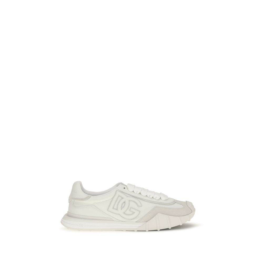 Dolce & Gabbana Weiße Kalbsleder Bos Taurus Athletic Sneaker