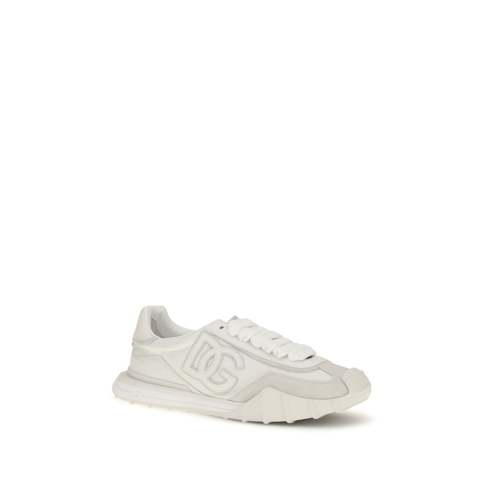Dolce & Gabbana Weiße Kalbsleder Bos Taurus Athletic Sneaker