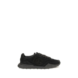 Dolce & Gabbana Schwarze Bos Taurus Kalbsleder Sneaker