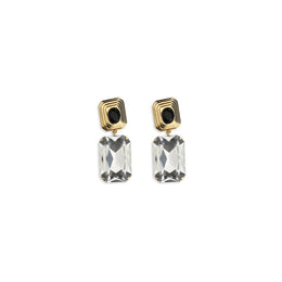 Alessandra Rich Ohrringe aus Glas und Gold