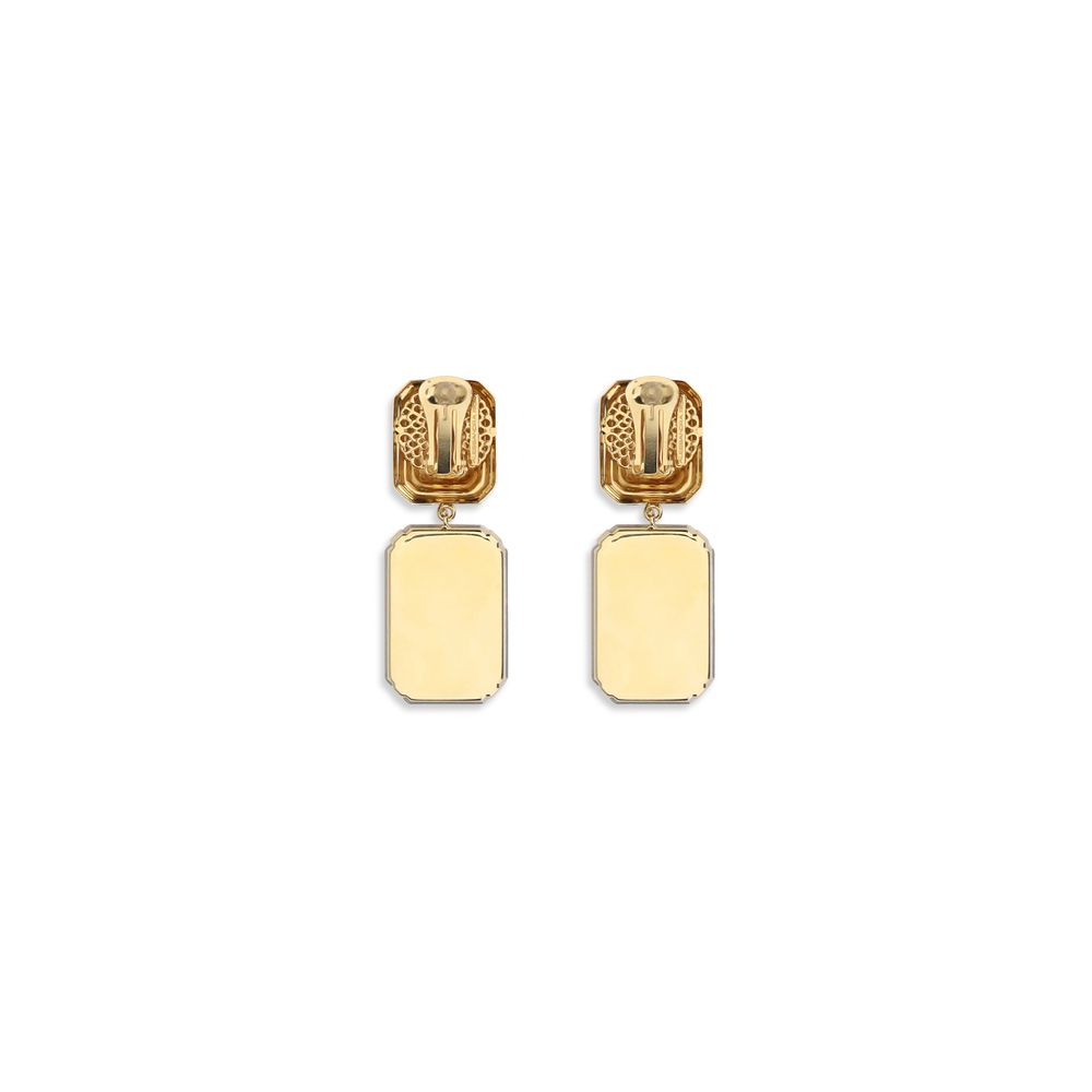 Alessandra Rich Ohrringe aus Glas und Gold