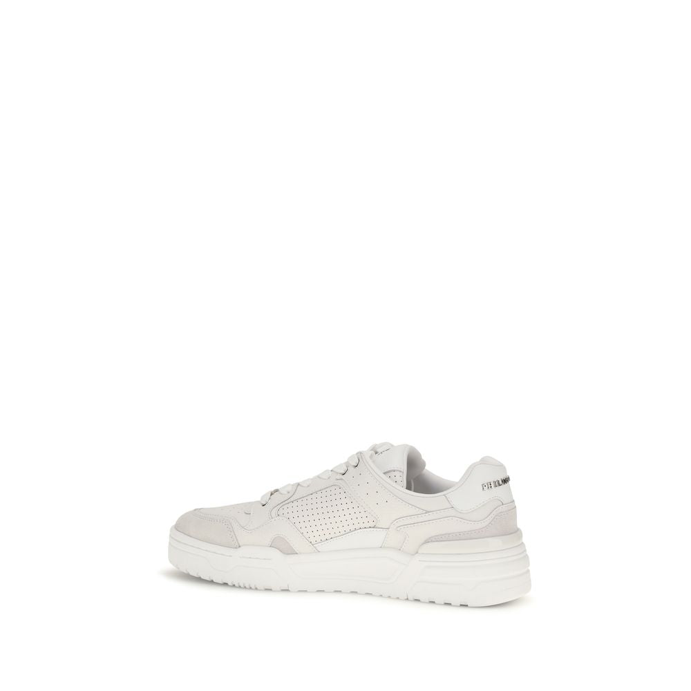 Philipp Plein Weiße Low-Top-Sneaker aus Polyester