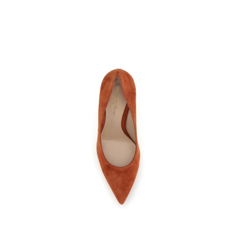 Gianvito Rossi Pumps aus rotem Kalbsleder mit hohem Absatz