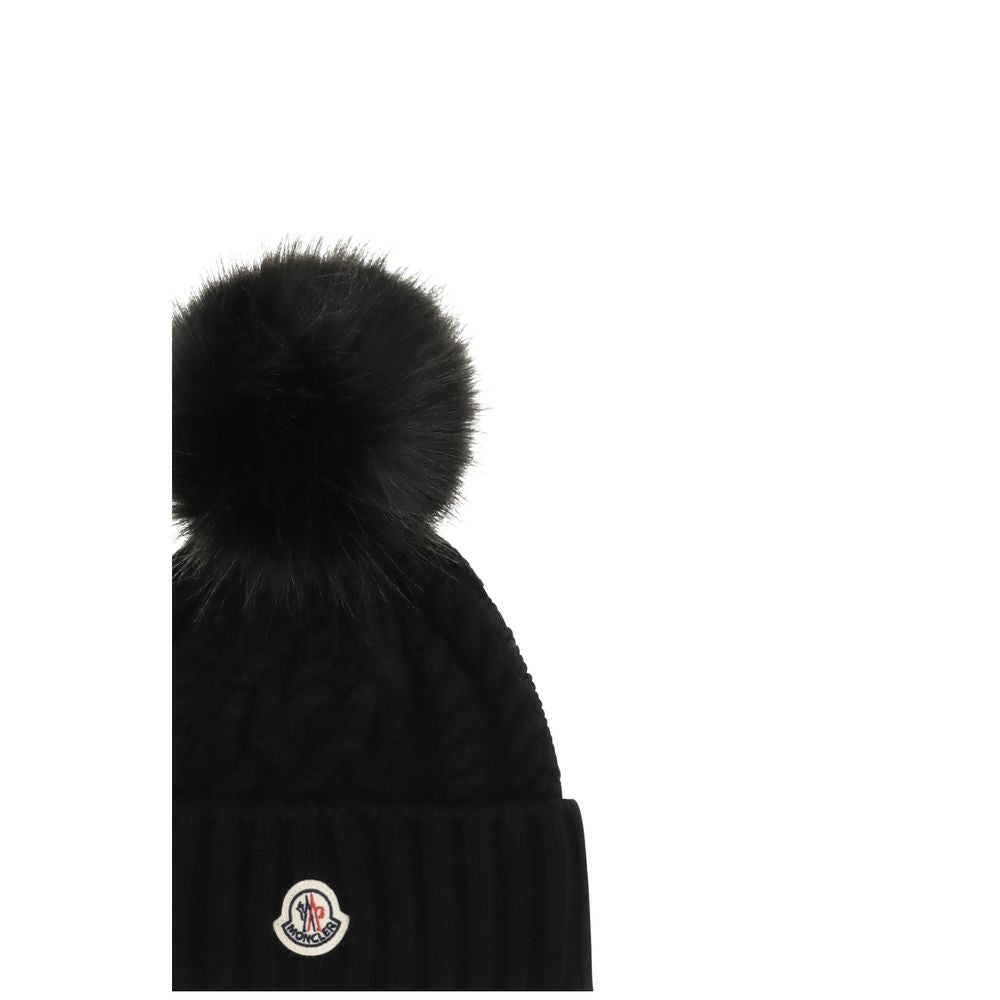 Moncler Mütze Aries aus schwarzer Wolle