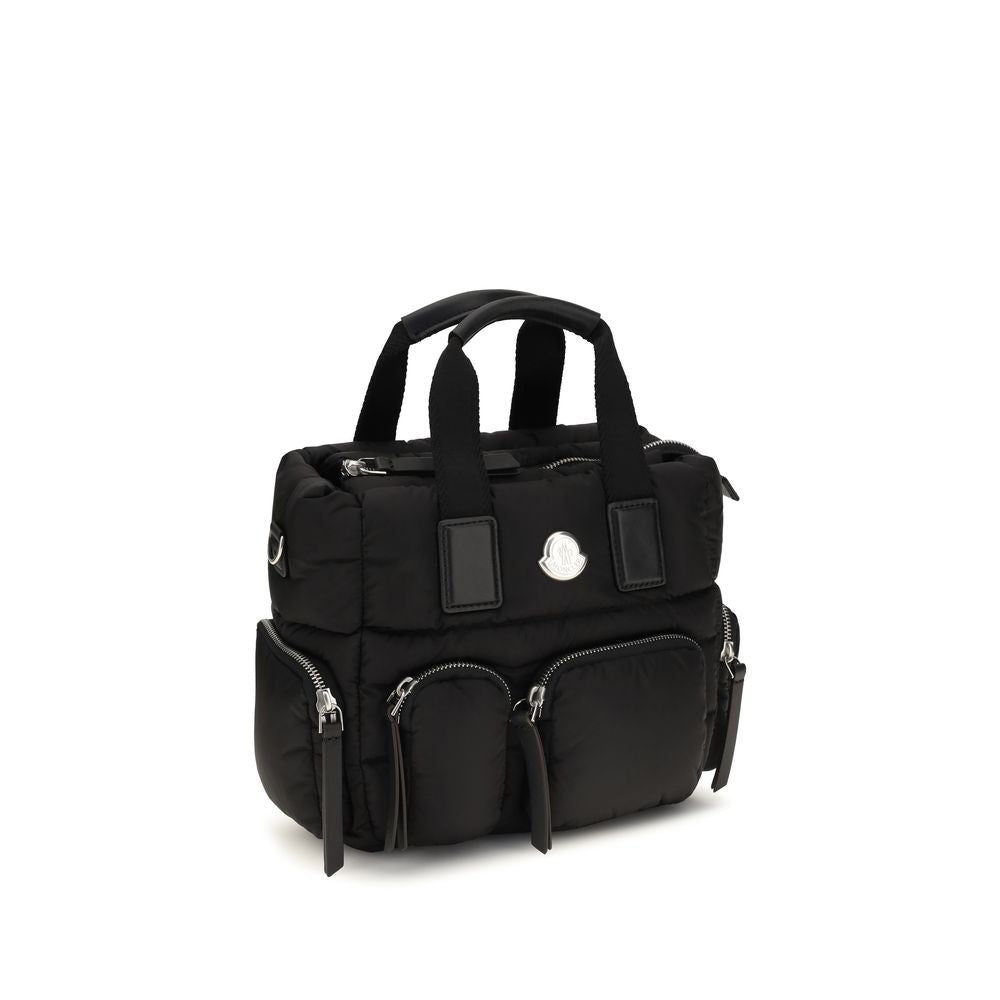 Moncler Schwarze Bos Taurus Kalbsleder Schultertasche