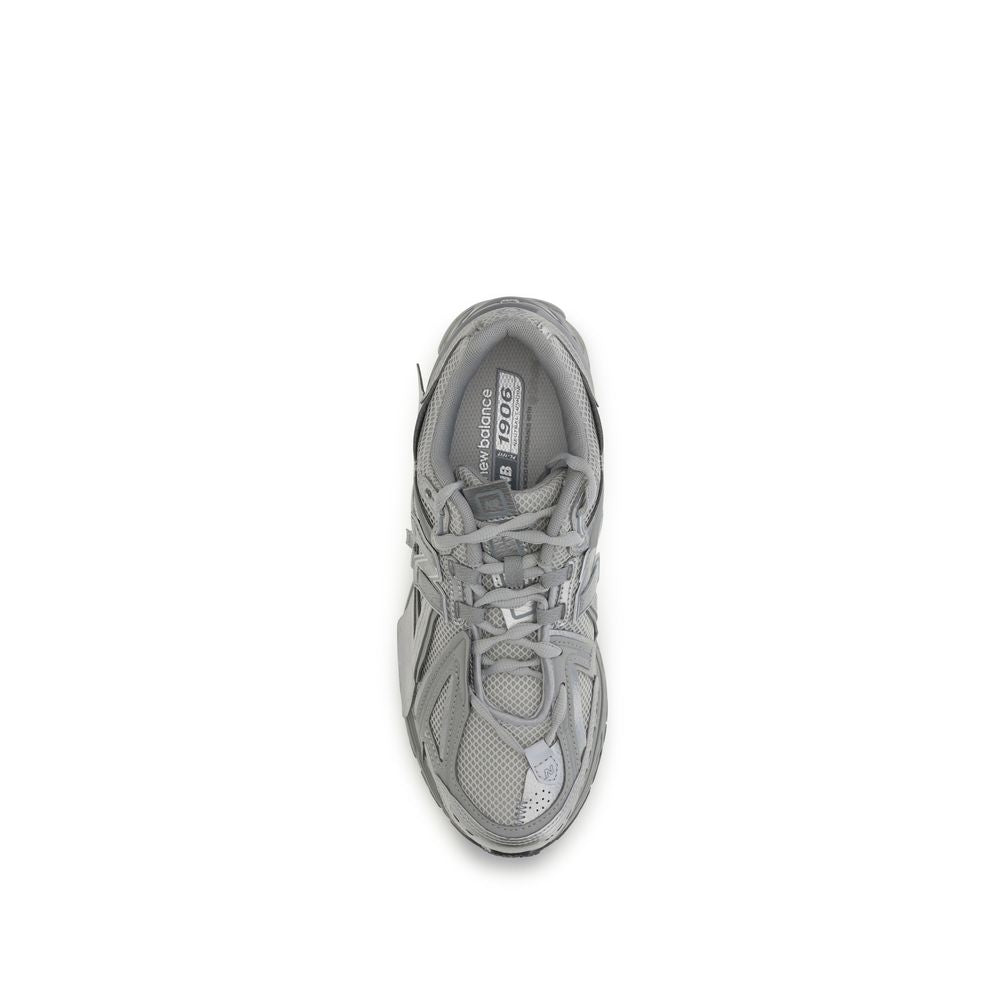 New Balance Graue Stoff-Sneaker mit niedrigem Schaft