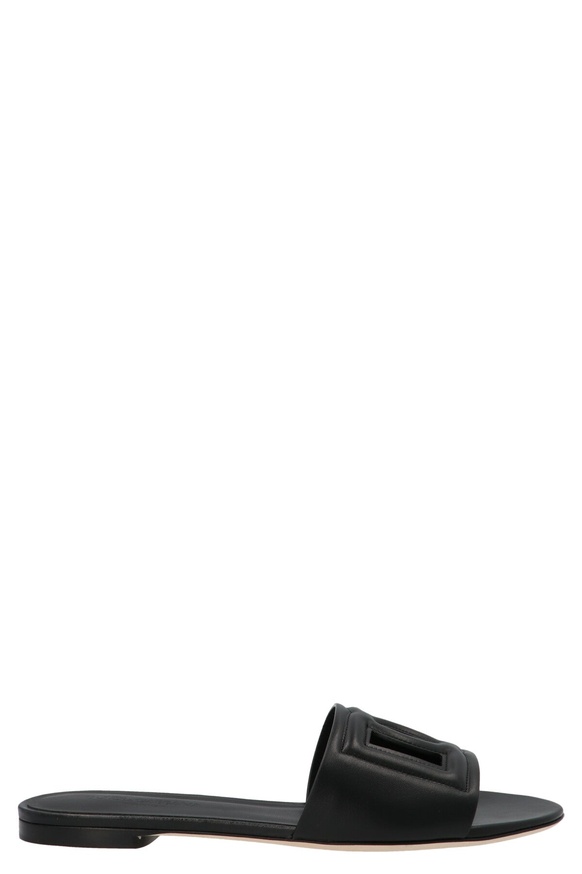 Dolce & Gabbana Schwarze Kalbsleder-Slipper