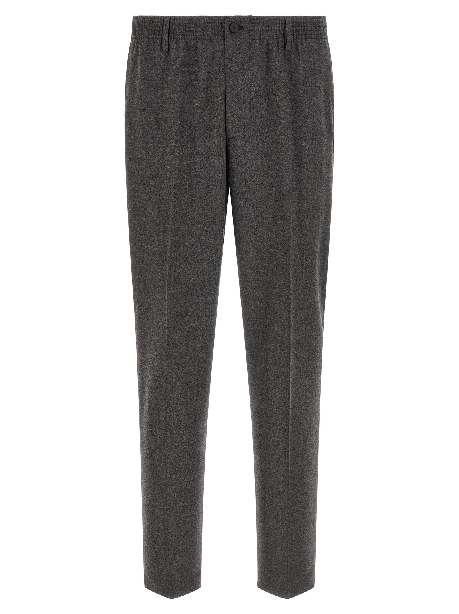 CELLAR DOOR Graue Cropped Hose aus reiner Schurwolle
