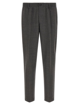 CELLAR DOOR Graue Cropped Hose aus reiner Schurwolle