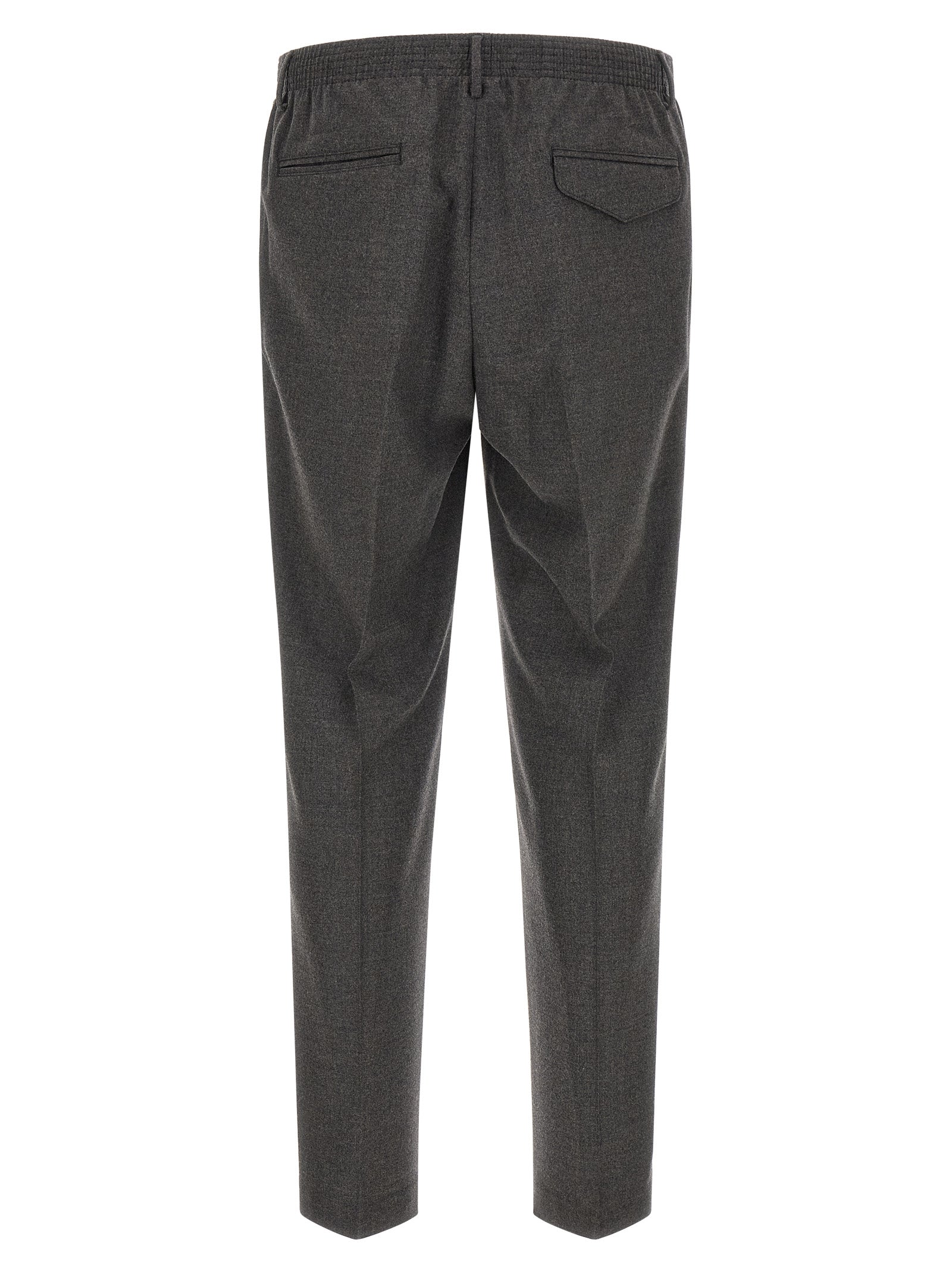 CELLAR DOOR Graue Cropped Hose aus reiner Schurwolle