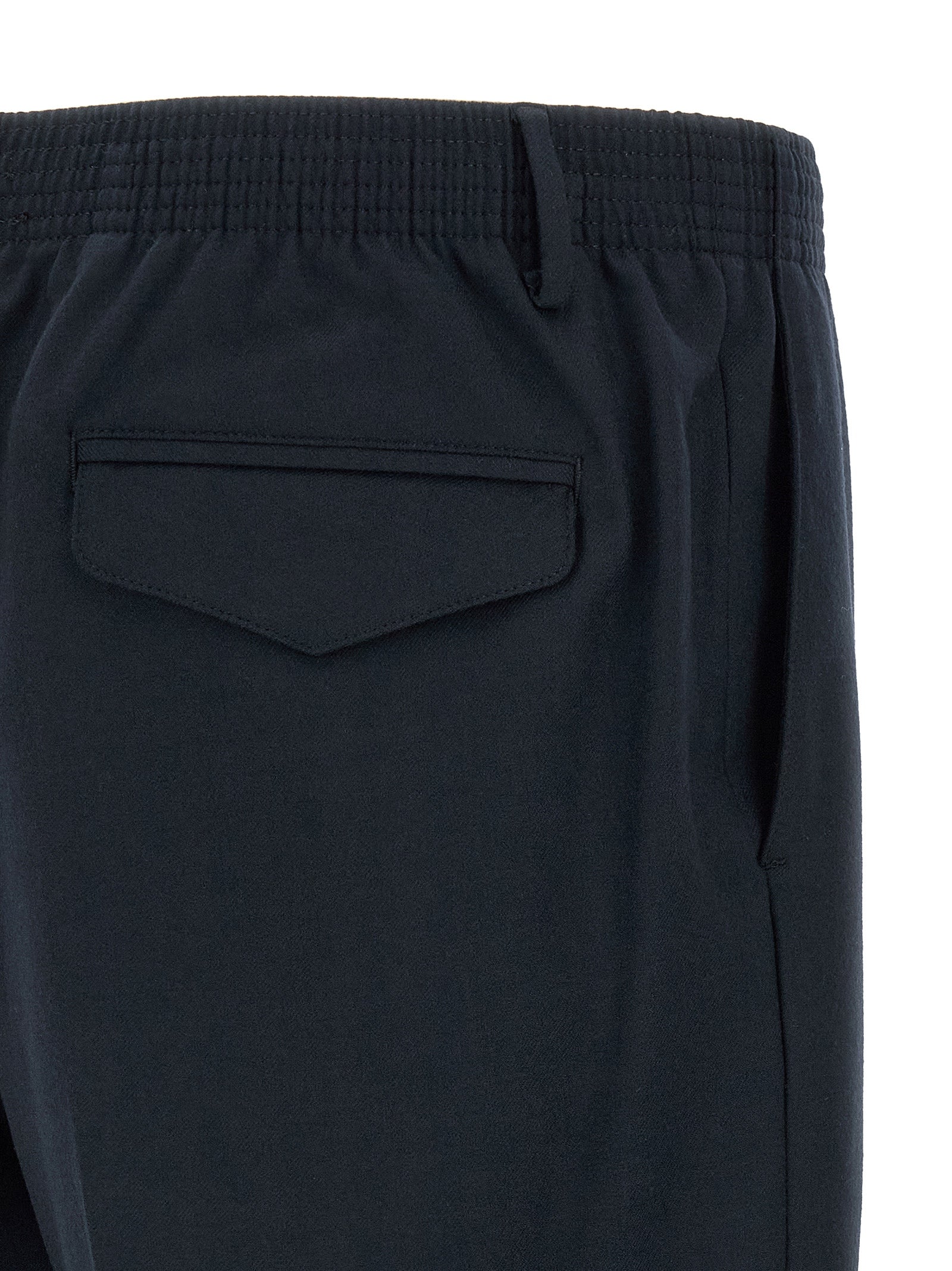 CELLAR DOOR Blaue Cropped Hose aus reiner Schurwolle