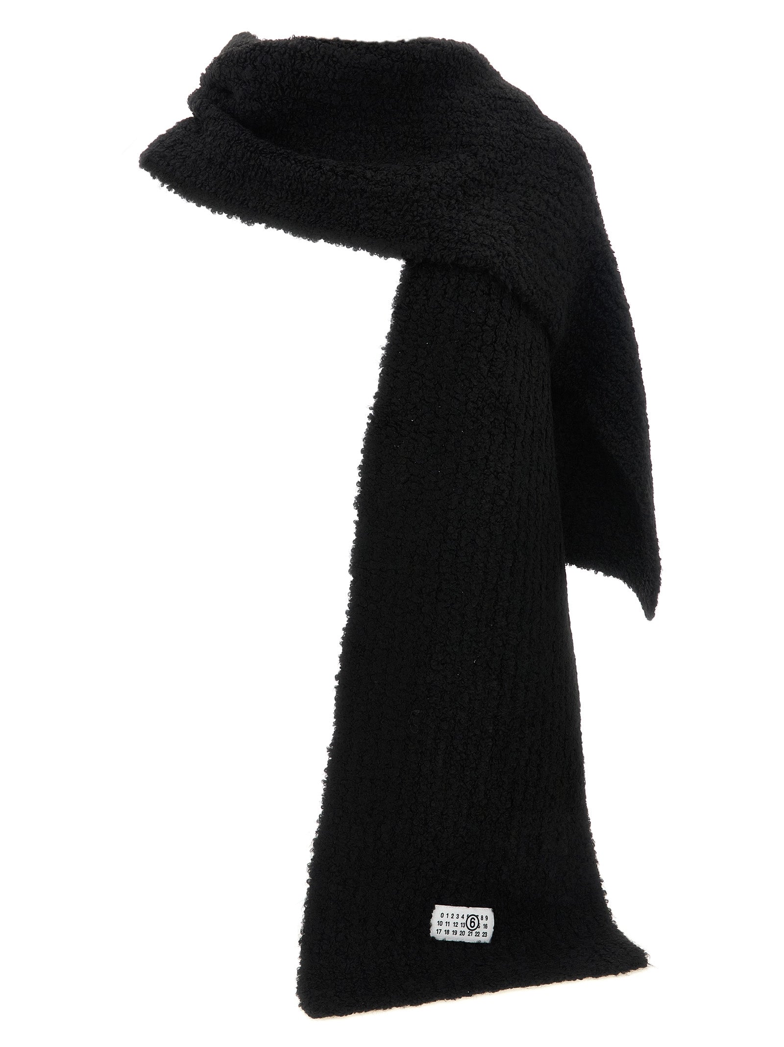 MM6 Maison Margiela Schwarzer Marabou-Schal
