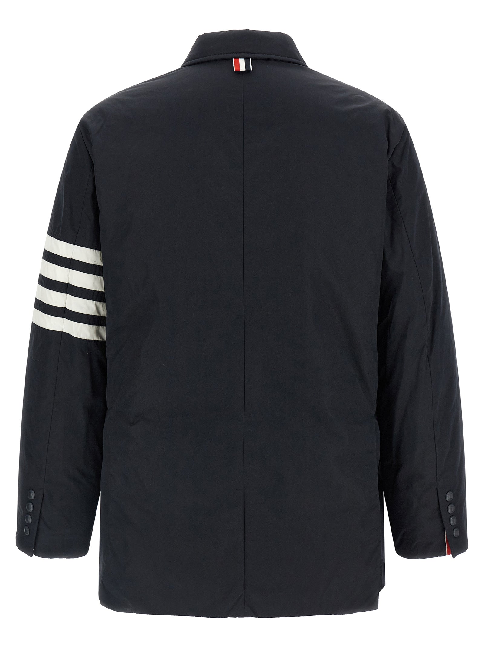 Thom Browne Blaue Bikerjacke aus Polyester
