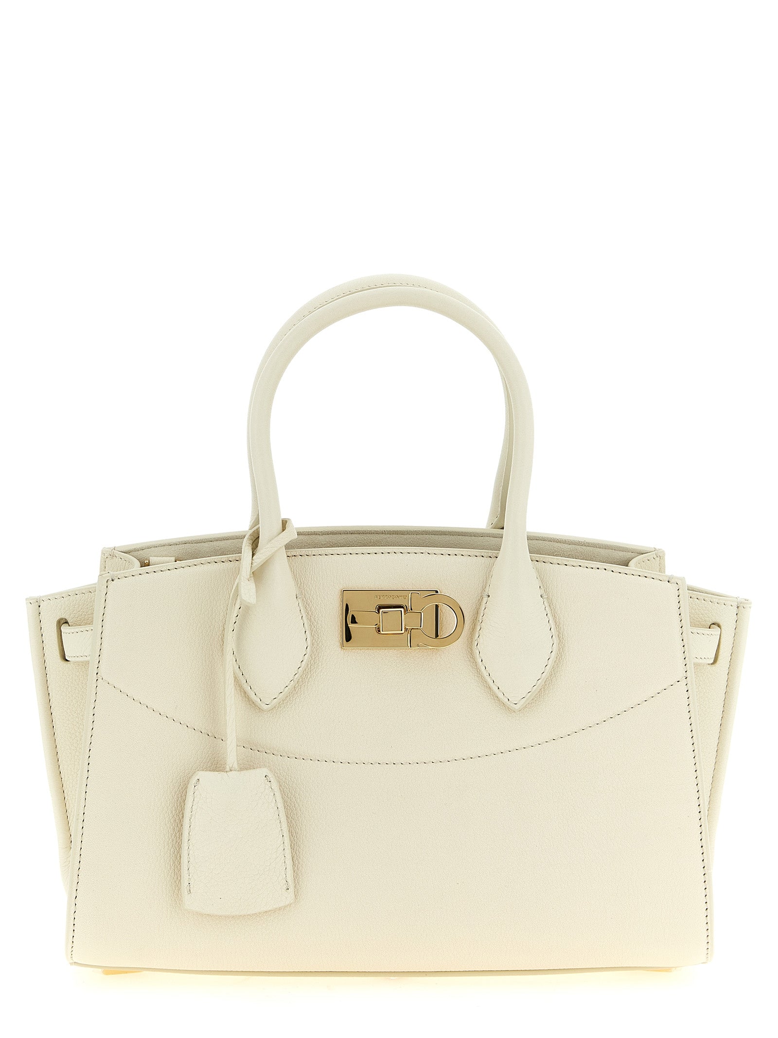 Ferragamo Weiße Kalbsleder-Handtasche