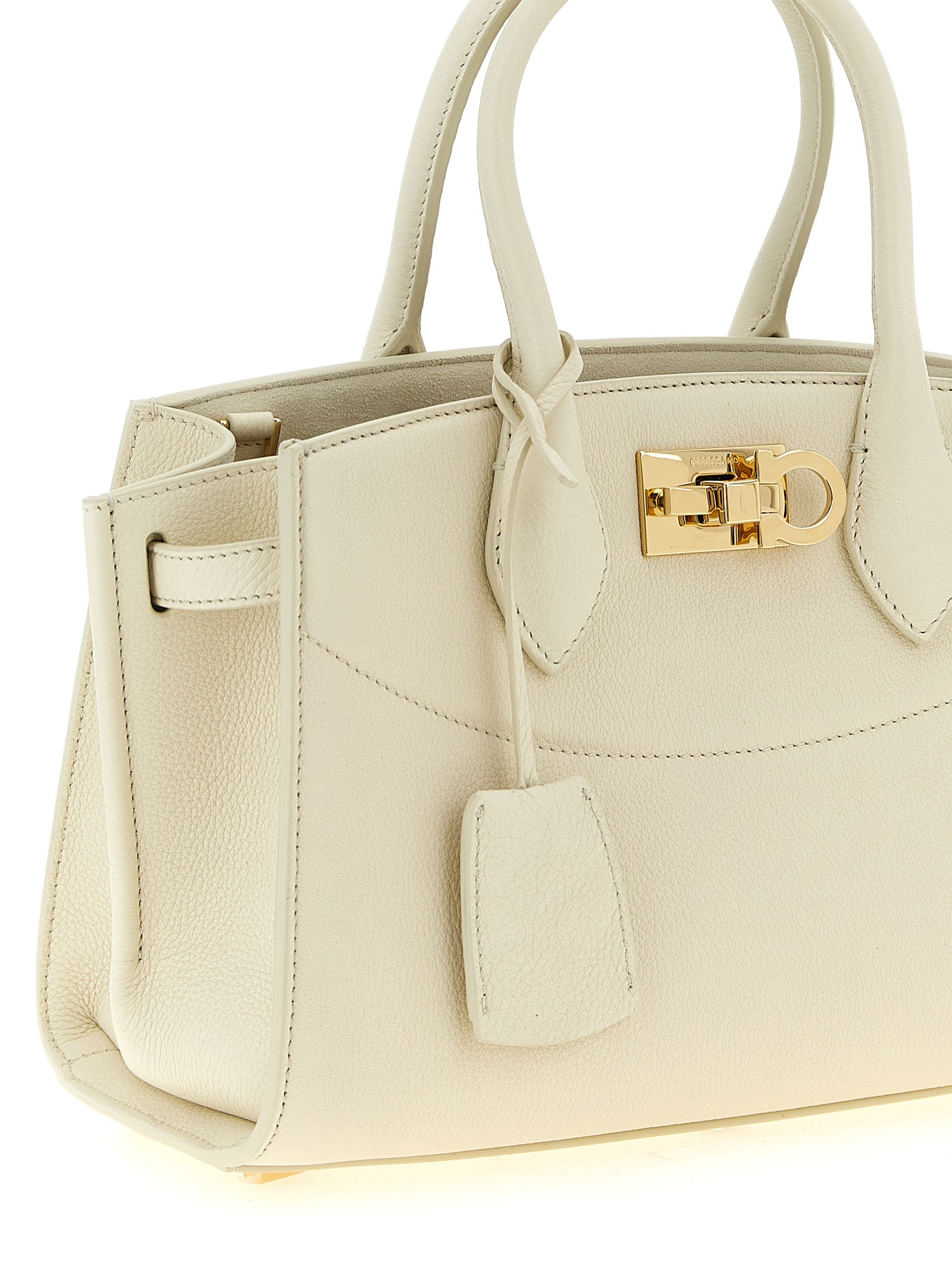 Ferragamo Weiße Kalbsleder-Handtasche