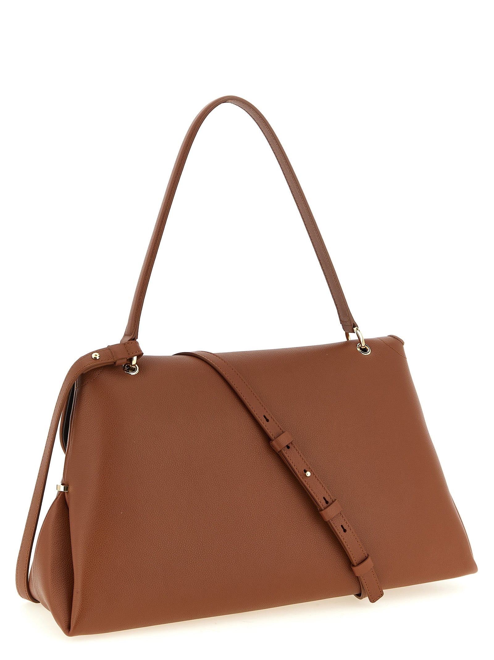 Ferragamo Braunes Kalbsleder Damen Crossbody Tasche