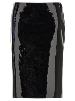 Ferragamo Schwarzer Midi-Rock aus Lammleder