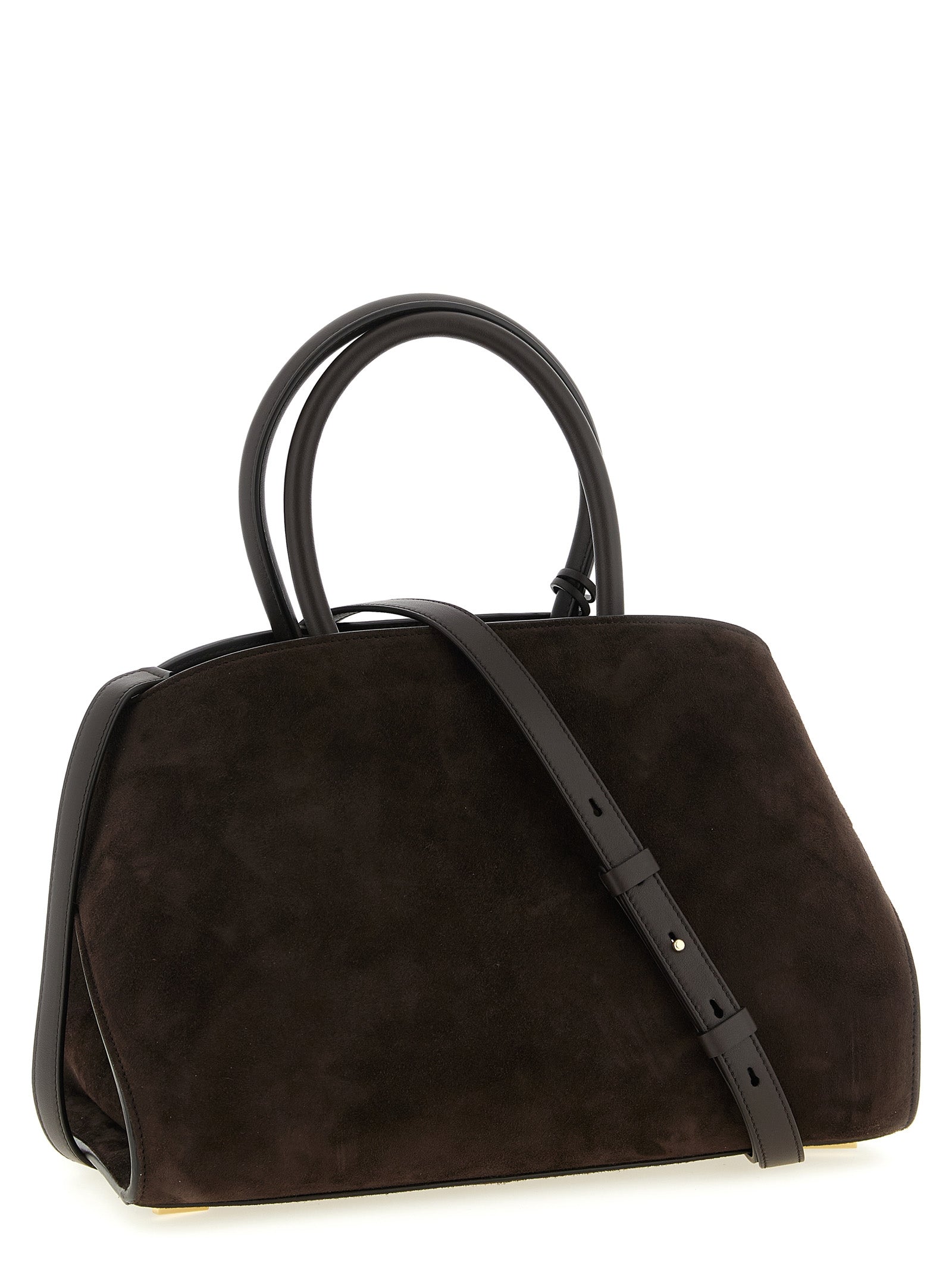 Ferragamo Braune Ziegenleder-Handtasche