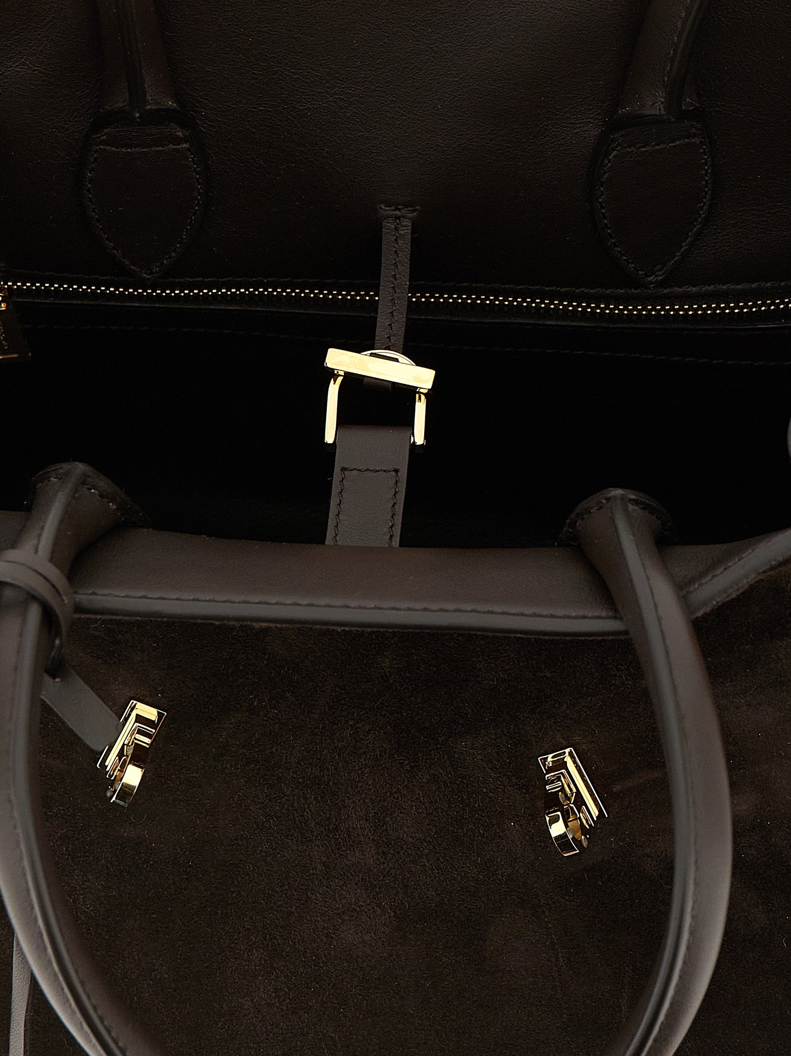 Ferragamo Braune Ziegenleder-Handtasche