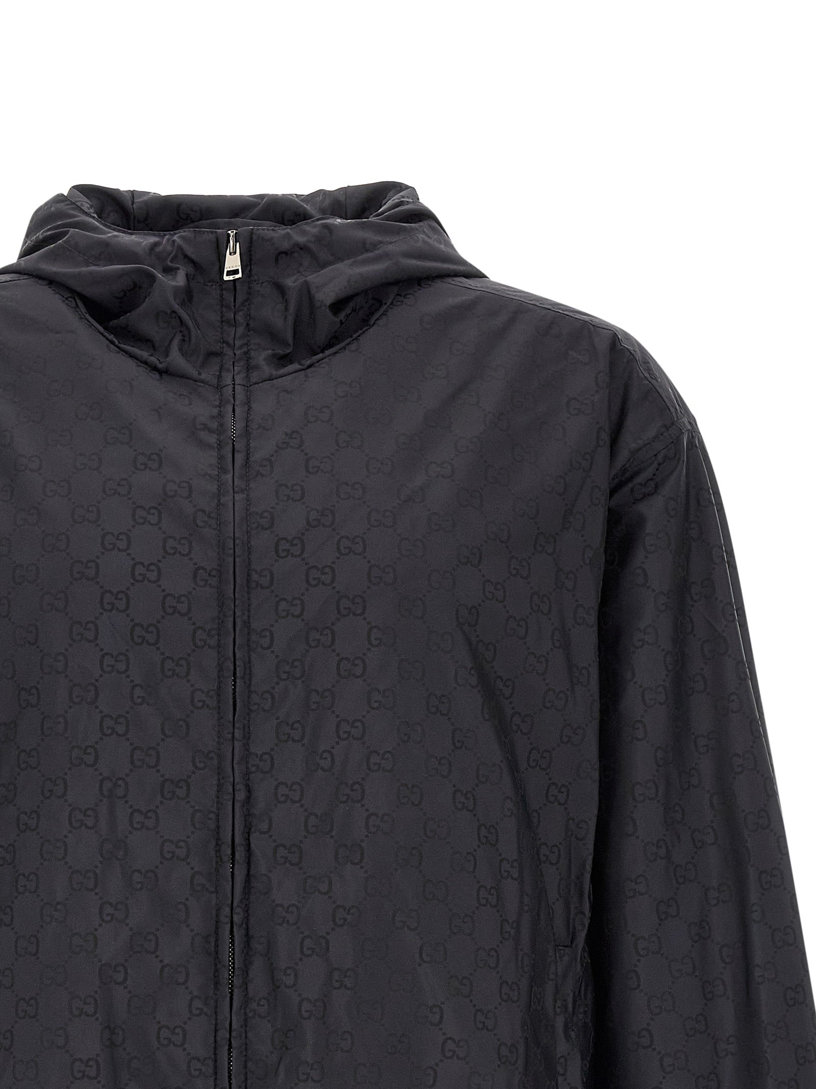 Gucci Schwarze Polyamid-Shell-Jacke