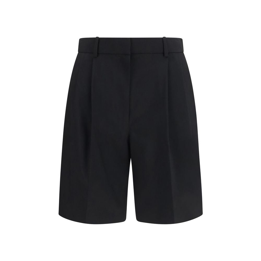 Khaite Schwarze Oves Aries Bermuda Shorts aus Wolle
