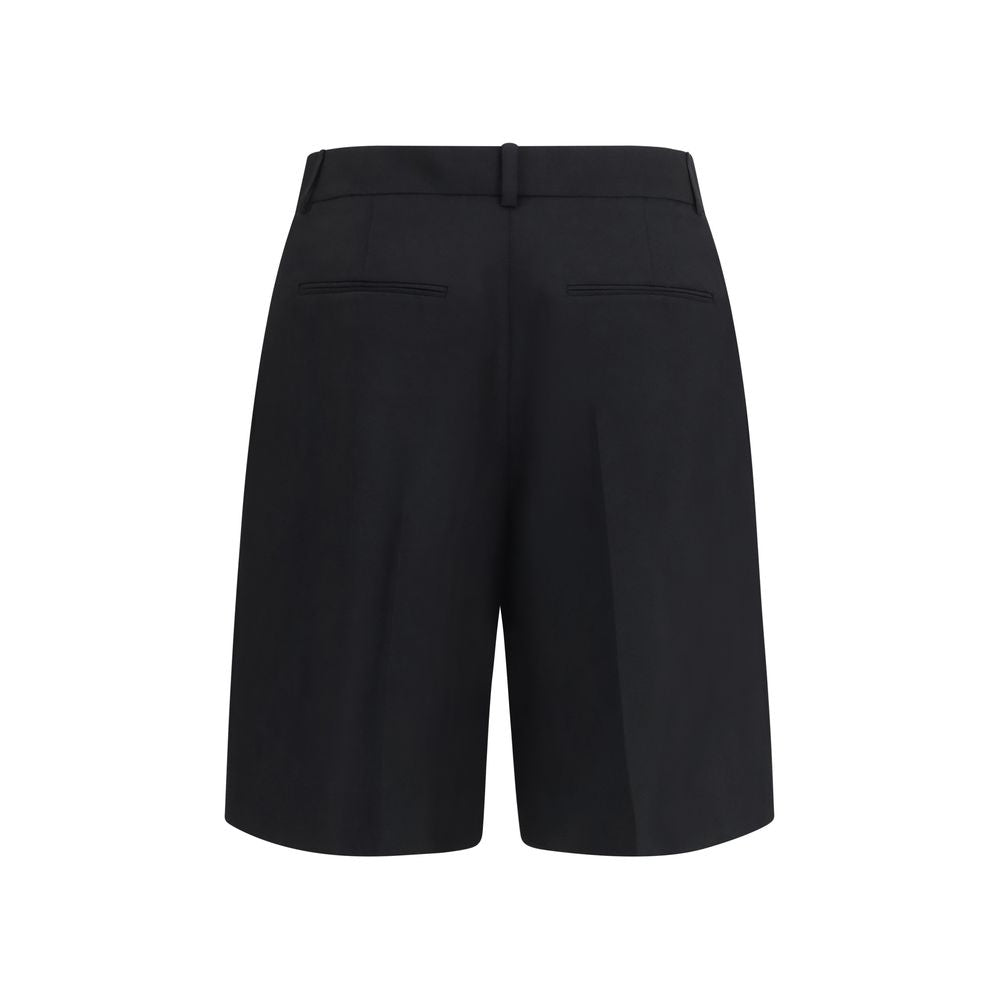 Khaite Schwarze Oves Aries Bermuda Shorts aus Wolle