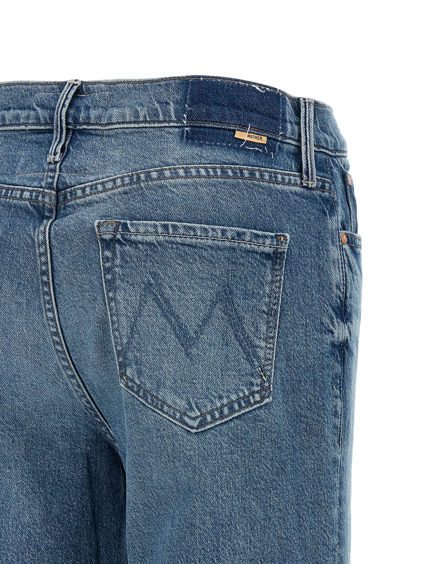 Mother Denim Blaue Jeans aus Baumwolle im geraden Schnitt