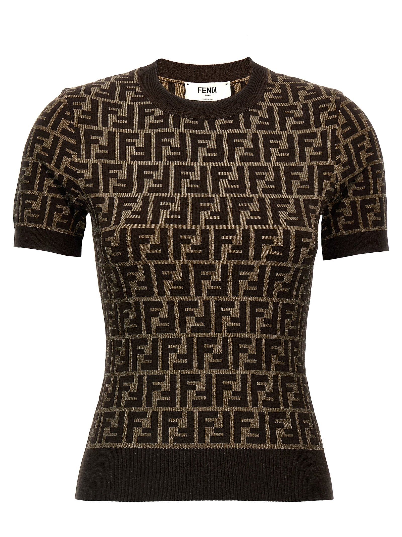Fendi Brauner Baumwollcardigan