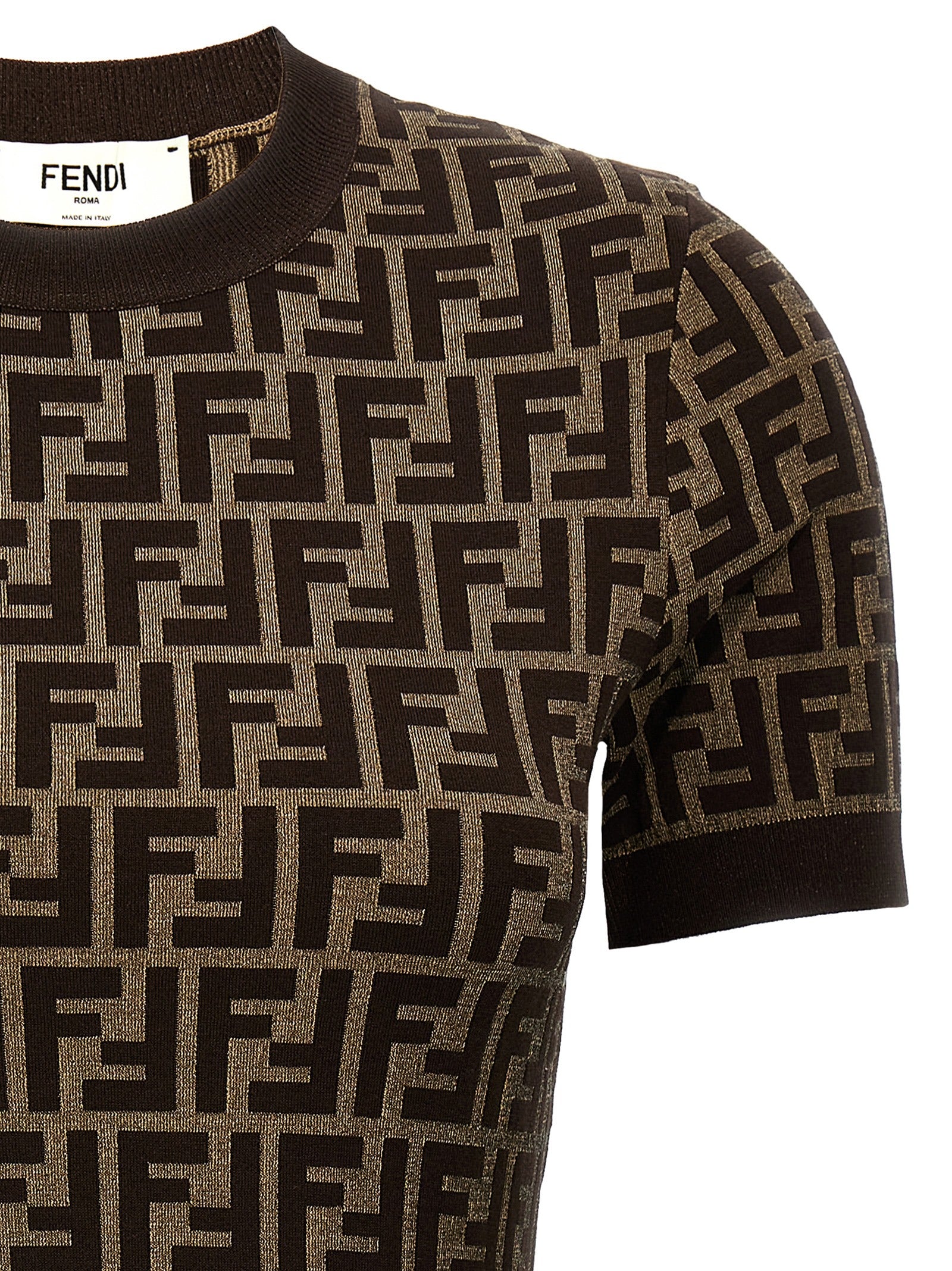 Fendi Brauner Baumwollcardigan