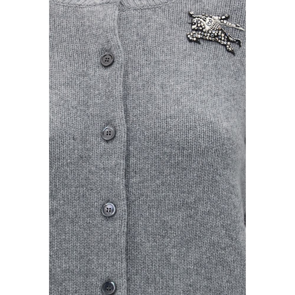 Burberry Grauer Woll Cardigan Ovis Aries