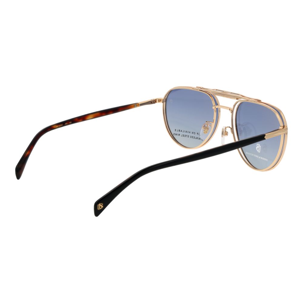 David Beckham Brille aus Goldmetall (Fassung)
